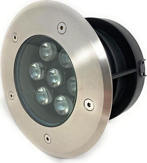 Faretto-Da-Terra-Calpestabile-Segnapassi-Carrabile-7-Watt-Led-Luce-Calda-Ip67