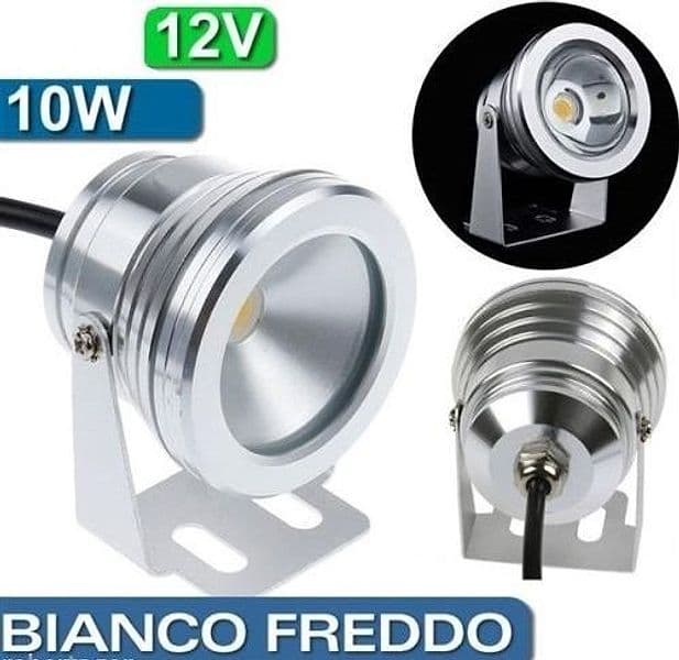 FARETTO FARO COB A LED BIANCO FREDDO 10W 12V PER ESTERNO IP65 IMPERMEABILE Illuminazione/Illuminazione per esterni/Lampade da parete Trade Shop italia - Napoli, Commerciovirtuoso.it