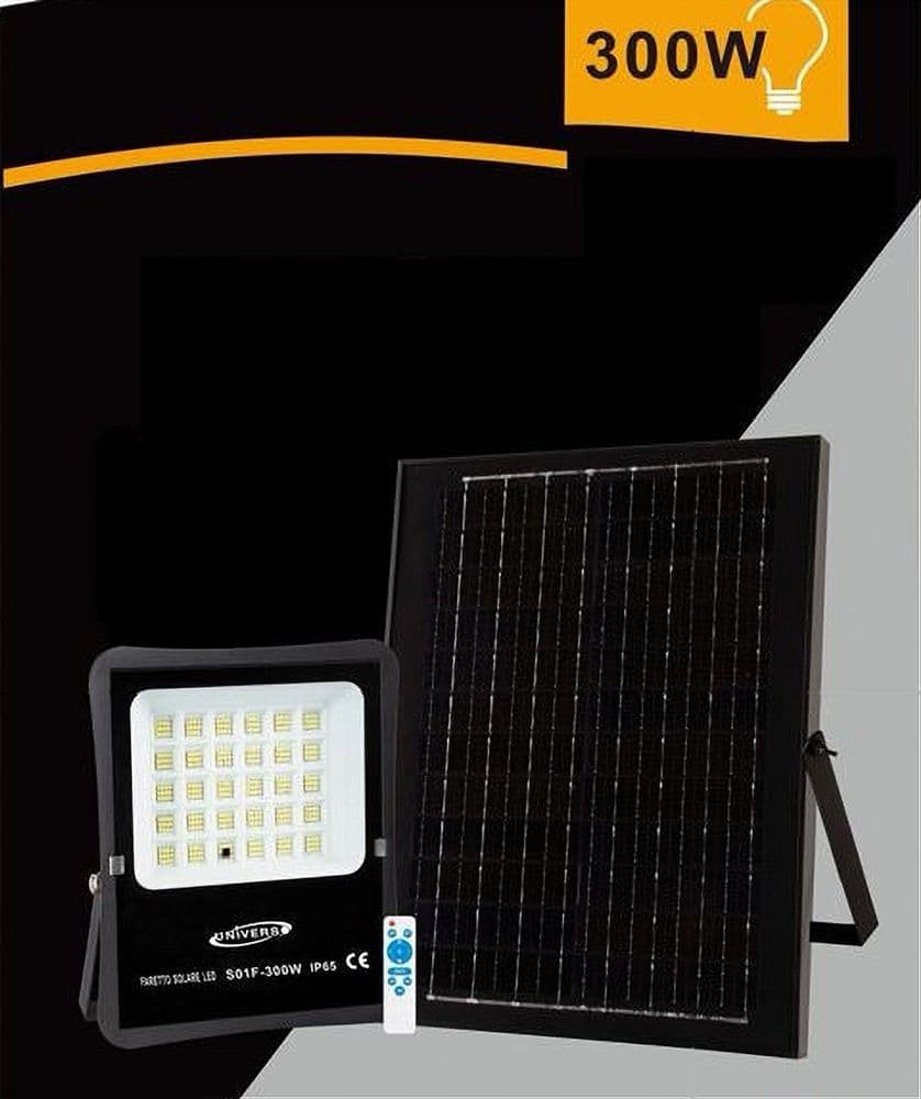 FARETTO FARO LED SOLARE 300W TELECOMANDO IP65 LUCE BIANCA FREDDA 6500K S01F-300W in Proiettori Trade Shop italia - Napoli, commercioVirtuoso.it