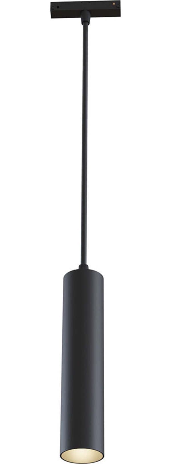 Faretto-Focus-Led-Per-Binario-Moderno-Alluminio-Nero-Luce-Calda-12W
