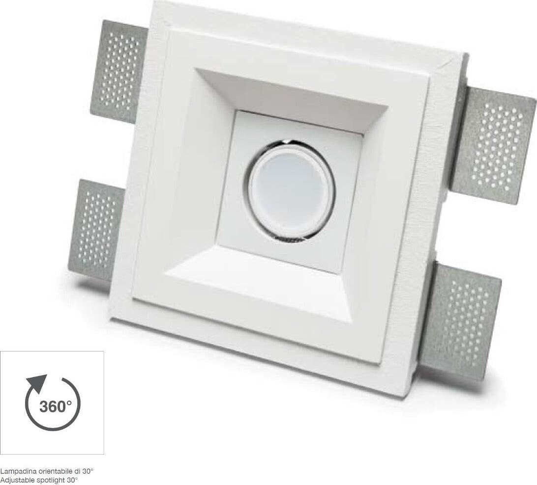 Faretto-incasso-gesso-Belfiore-9010-ARA-4215.35-GU10-LED-orientabile-parete-soffitto