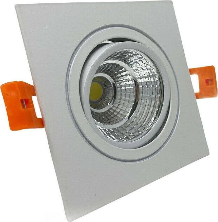 Faretto-Incasso-Led-Cob-7-Watt-Quadrato-700-Lm-Luce-Fredda-Naturale-Calda