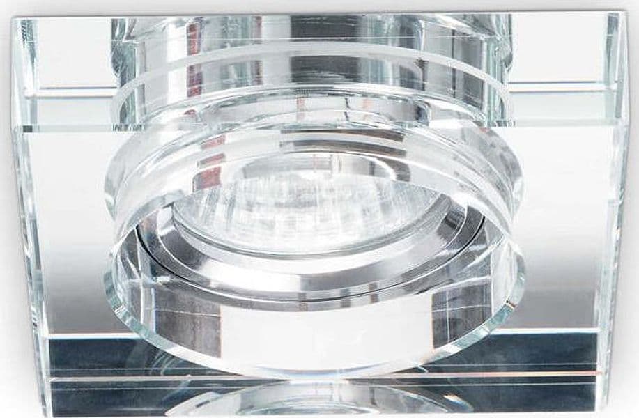 Faretto-Incasso-Quadrato-Moderno-Blues-Alluminio-Trasp.-1-Luce-Gu10-5W-3000K