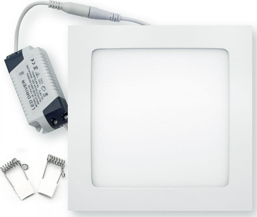 Faretto Led 12 Watt Pannello Incasso quadrato 860LM Luce naturale 4000k Illuminazione/Illuminazione per interni/Luci da incasso Zencoccostore - Formia, Commerciovirtuoso.it