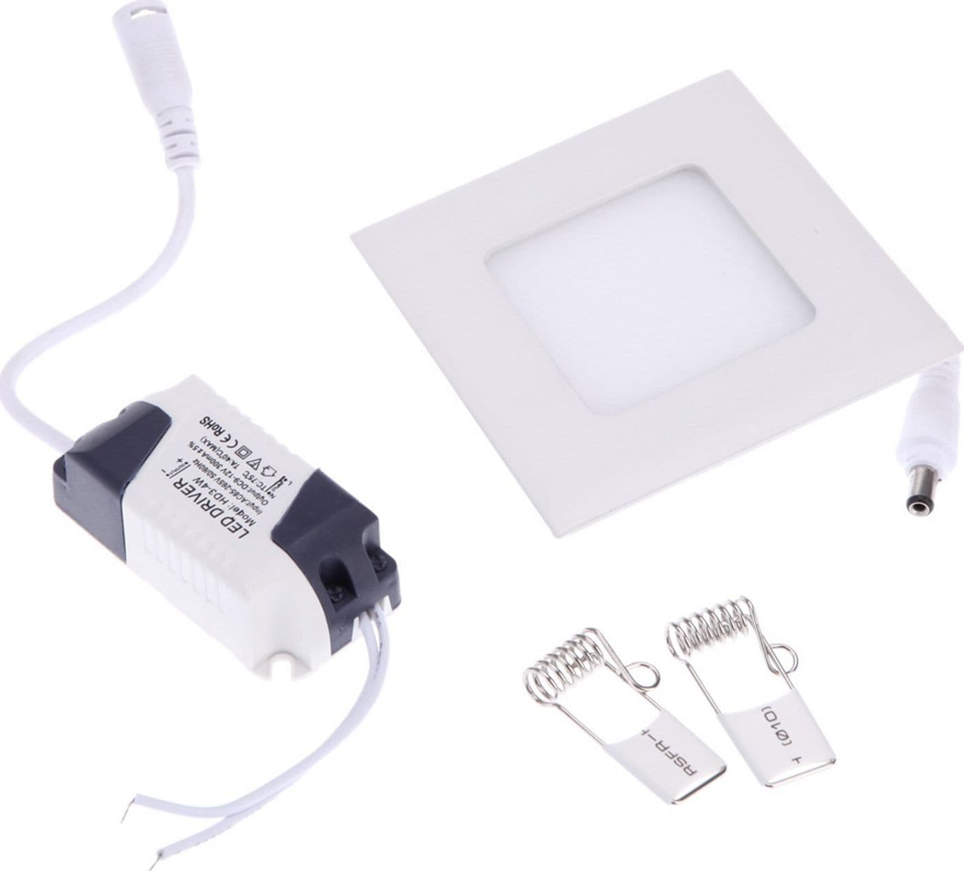 Faretto Led 3 Watt Pannello Incasso quadrato 180LM Luce fredda 6000k Illuminazione/Illuminazione per interni/Luci da incasso Zencoccostore - Formia, Commerciovirtuoso.it