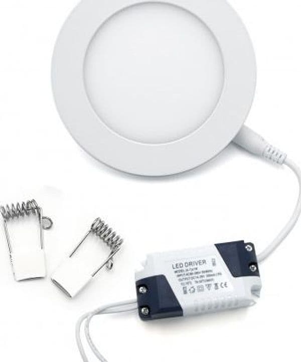 Faretto Led 6 Watt Pannello Incasso rotondo 450LM Luce calda 3200k Illuminazione/Illuminazione per interni/Luci da incasso Zencoccostore - Formia, Commerciovirtuoso.it