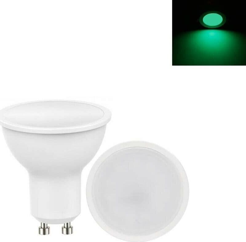 Faretto-Led-6w-Gu10-Ad-Incasso-Lampadina-Luce-Verde-Universo