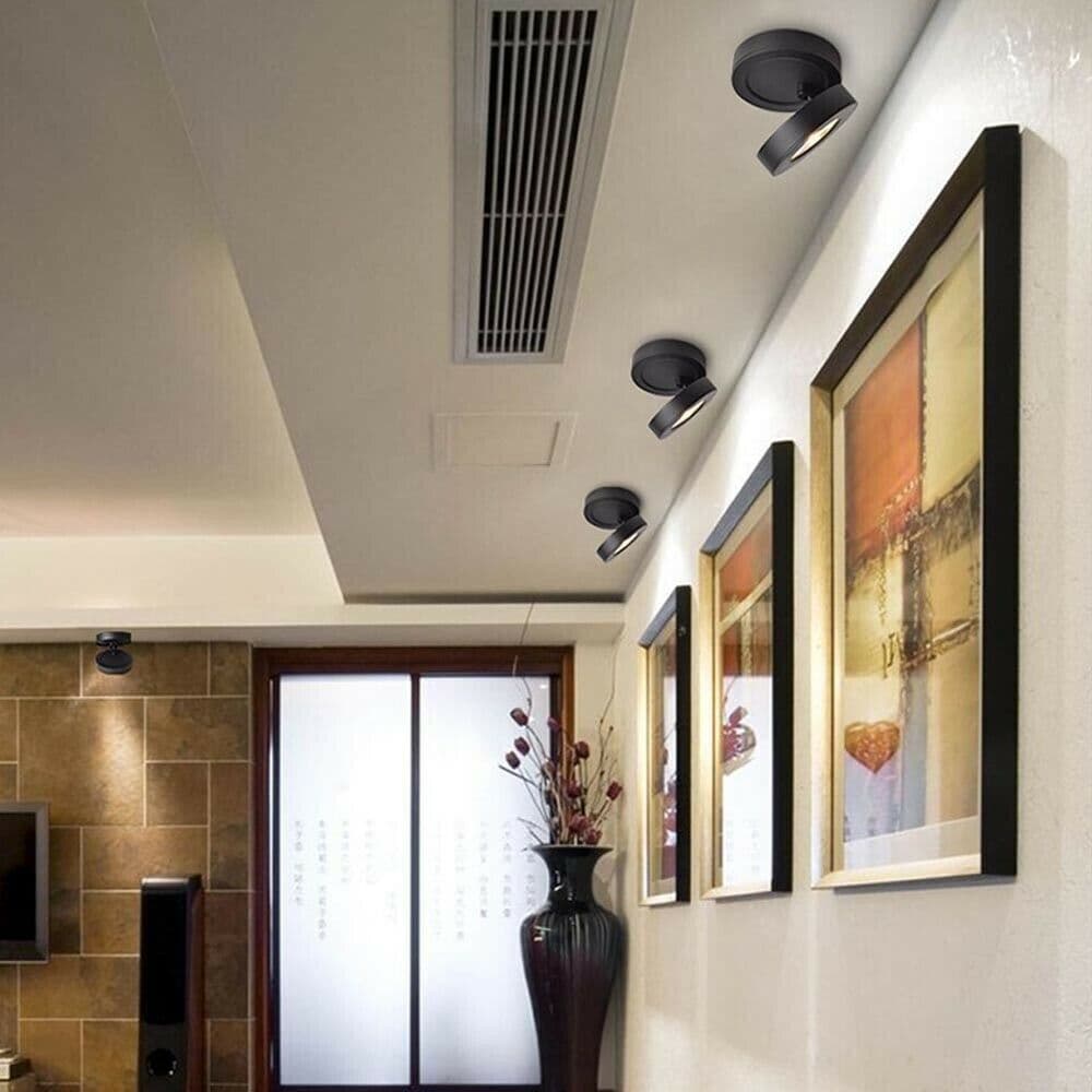 Faretto-Led-7-W-Luce-Naturale-Faro-Da-Soffitto-Orientabile-Girevole-360°-f7wnn-Universo