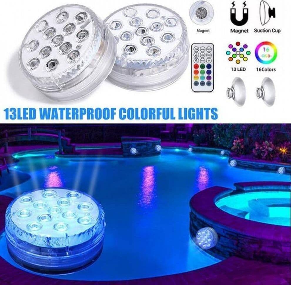 Faretto Led Ad Immersione Per Piscine 13led Rgb Multicolore Con Telecomando Ip68 Casa, arredamento e bricolage > Illuminazione da interno > Lampade Led Trade Shop italia - Napoli, Commerciovirtuoso.it