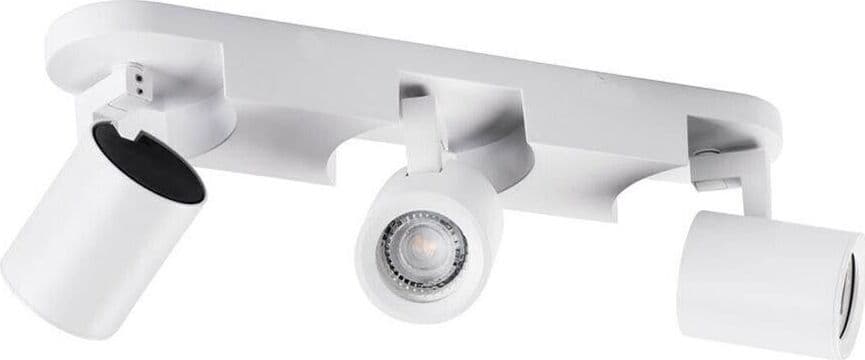 Faretto-Orientabile-Staffa-Da-Soffitto-Lampada-3-Portafaretto-Gu10-Bianco-Kovalmax