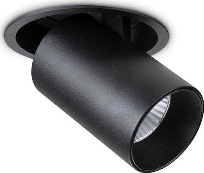 Faretto-Tubolare-Moderno-Nova-Alluminio-Nero-Led-12W-4000K-Luce-Naturale
