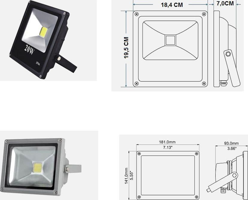 Faro 20 Watt Faretto led 1600 Lm Da Esterno IP65 Illuminazione/Illuminazione per esterni/Proiettori Zencoccostore - Formia, Commerciovirtuoso.it