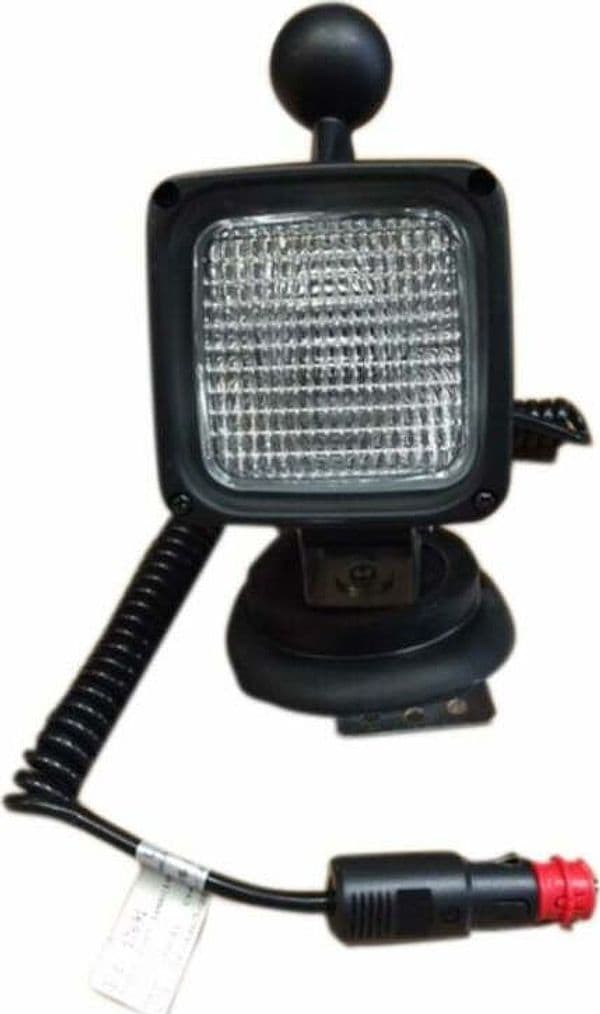 Faro da lavoro alogeno quadrato ad ampio raggio 63°x45° cavo spiralato 55-70W IP66 Confezione da 1pz in Proiettori GardenStore - Novellara, commercioVirtuoso.it