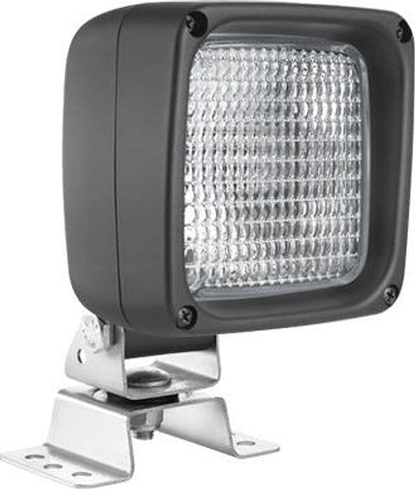 Faro da lavoro alogeno quadrato ad ampio raggio orientabile 63°x45° 55-70W IP66 IP69K Confezione da 1pz
