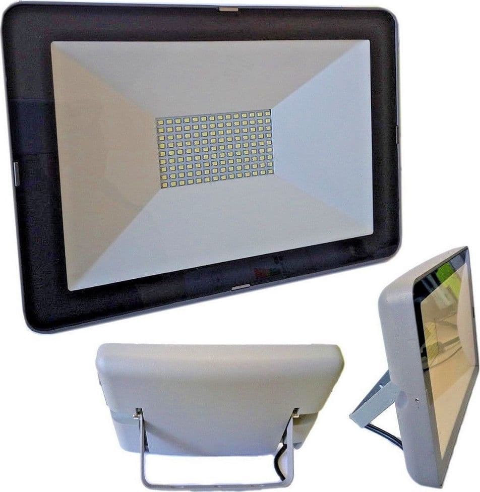 Faro Faretto Led Flood Light 100w Ip66 Bianco Naturale Slim Led Smd 100 Watt Illuminazione/Illuminazione per esterni/Proiettori Trade Shop italia - Napoli, Commerciovirtuoso.it