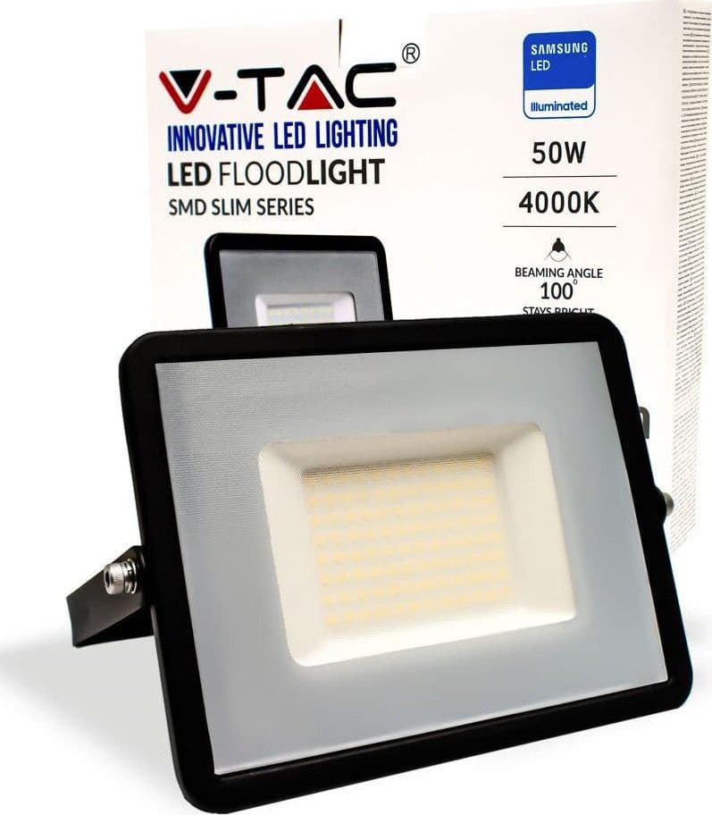 FARO LED FLOODLIGHT 50W SMD SLIM IP65 CHIP SAMSUNG NERO V-TAC PRO VT-50 Illuminazione/Illuminazione per esterni/Proiettori Zencoccostore - Formia, Commerciovirtuoso.it