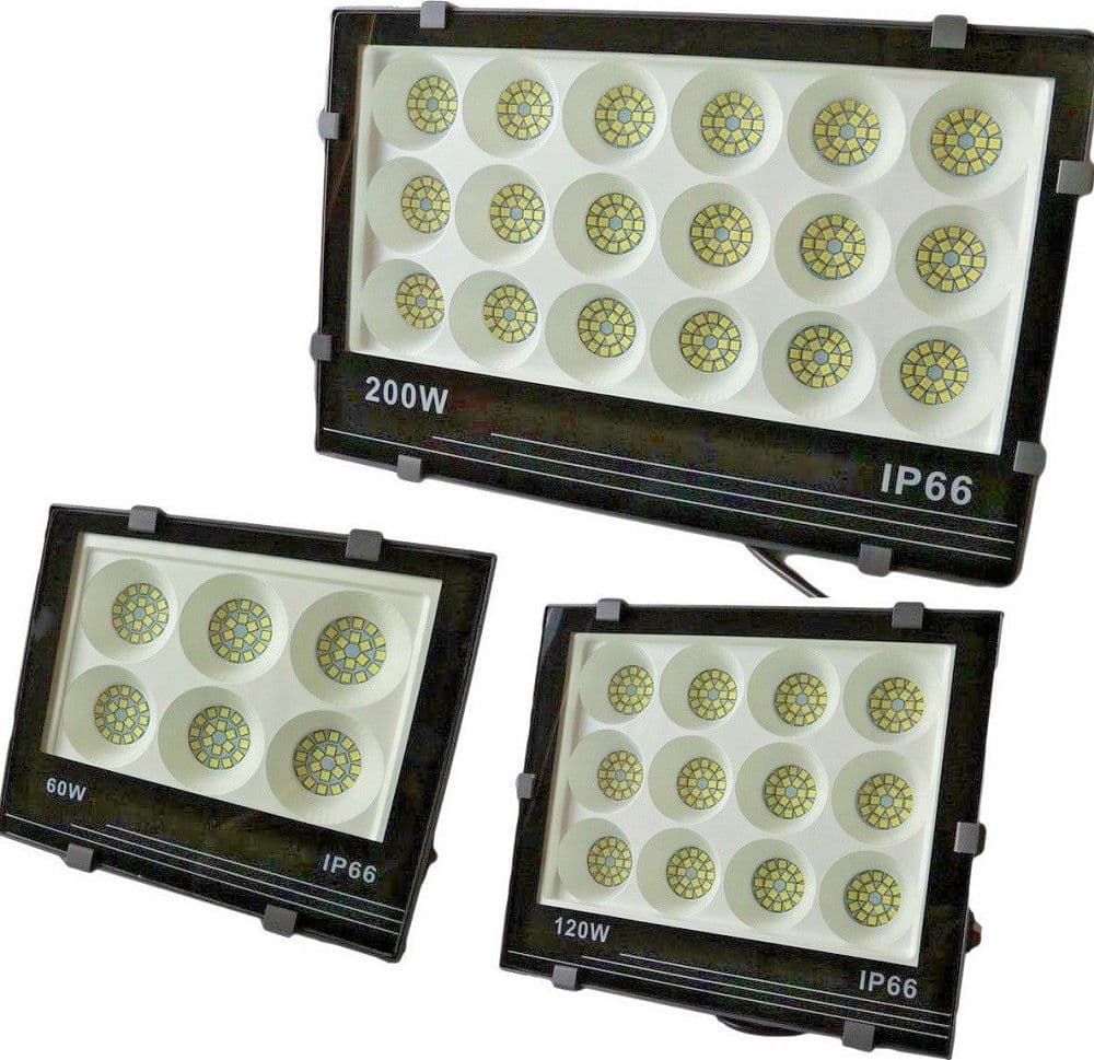 Faro Led Smd Slim 60 120 200 Watt Faretto Spot Alta Luminosita' Lampada Ip66 Illuminazione/Illuminazione per esterni/Proiettori Trade Shop italia - Napoli, Commerciovirtuoso.it