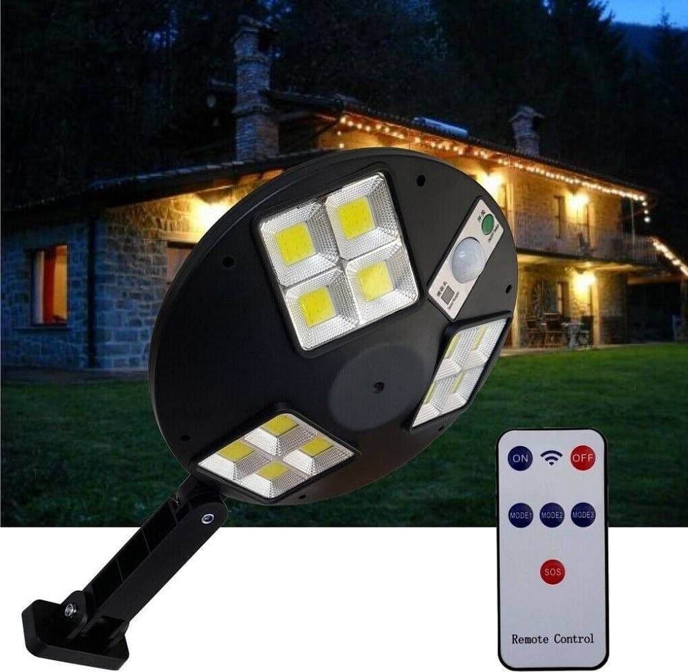 FARO LED SOLARE LAMPIONE CON SENSORE DI MOVIMENTO 144 LED COB LF-1758
