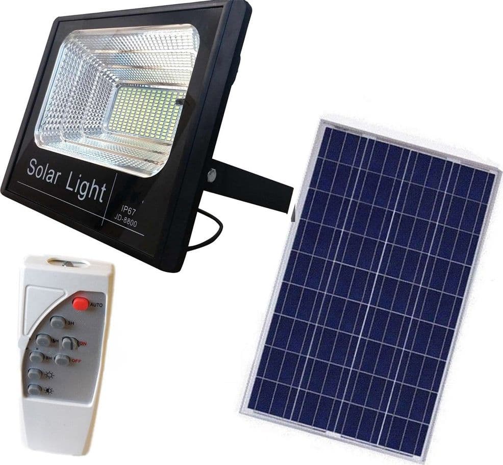 FARO PANNELLO ENERGIA SOLARE FARETTO LED LUCE BIANCA IP67 CON TELECOMANDO Illuminazione/Illuminazione per esterni/Proiettori Trade Shop italia - Napoli, Commerciovirtuoso.it