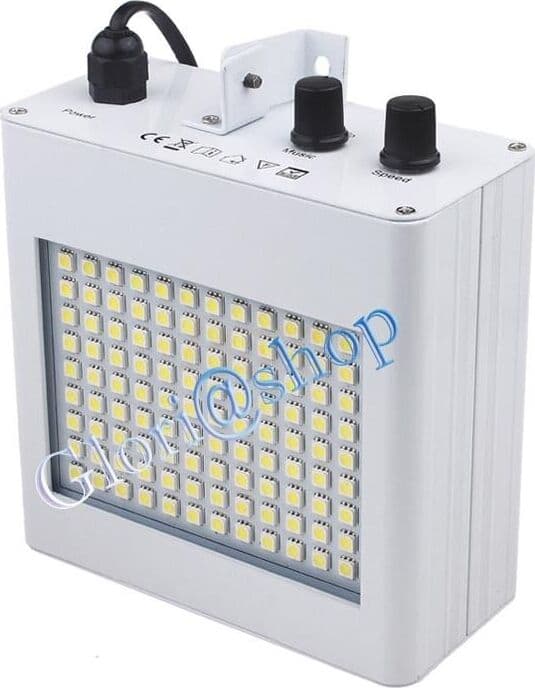 Faro-Strobo-Da-Discoteca-Flash-Faretto-108-Led-Luce-Bianca-Lampada-Stroboscopica-Kovalmax