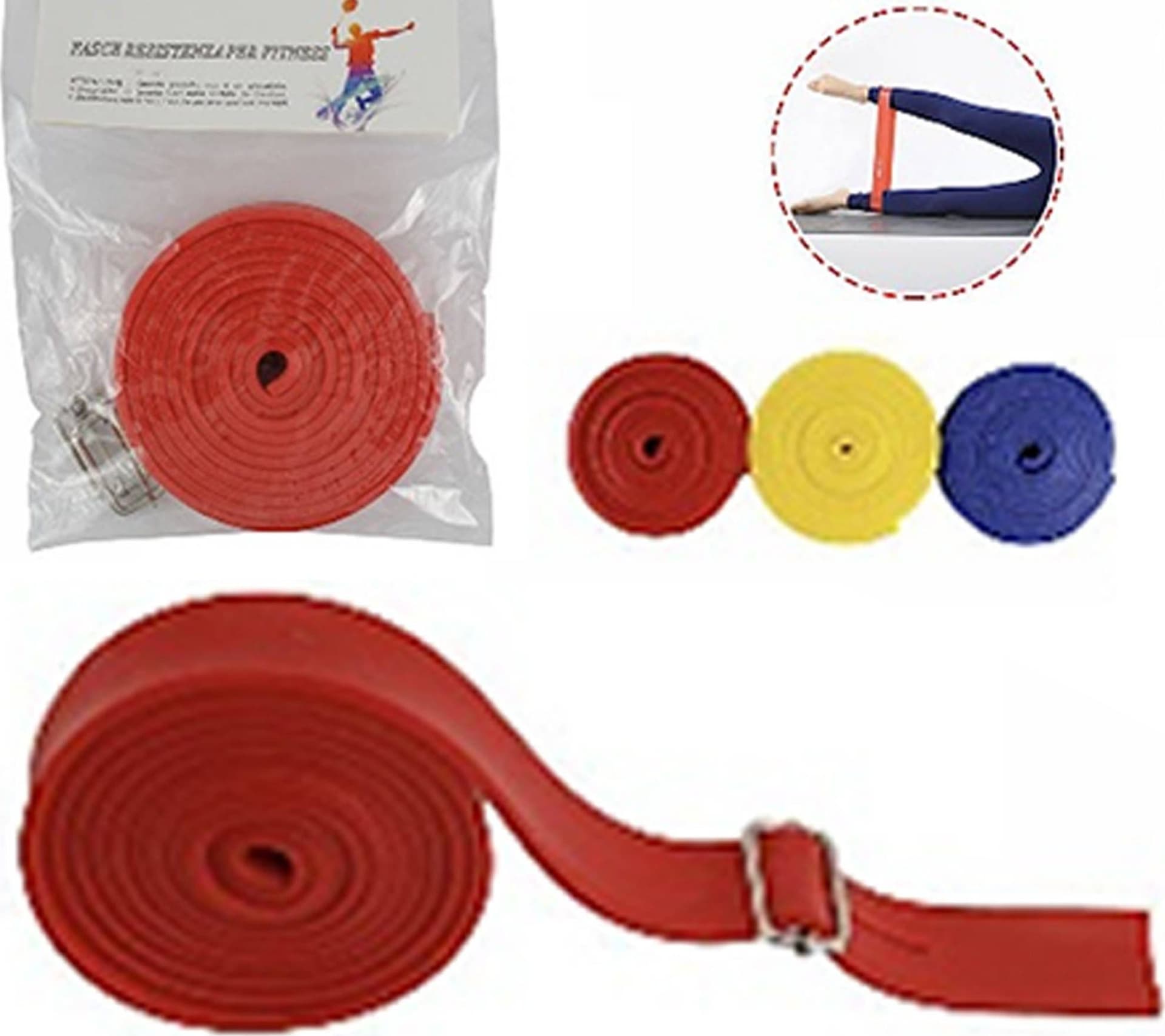 Fascia Banda Elastica Aerobica Fitness Yoga Banda Di Resistenza Stretching 2,5mt Corde per Saltare Fitness Trade Shop italia - Napoli, Commerciovirtuoso.it
