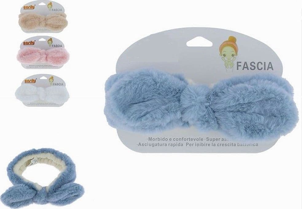 FASCIA PER CAPELLI DOCCIA SHAMPOO TRUCCO IN SPUGNA FIOCCO PELOSO 4 COLORI 87251 in Cerchietti e fasce per capelli Trade Shop italia - Napoli, commercioVirtuoso.it