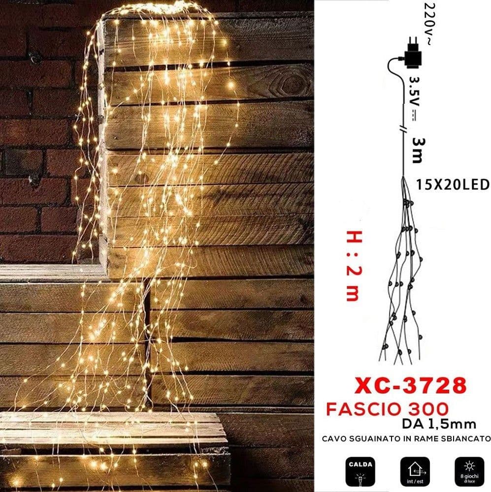 Fascio Luminoso 300 Microled Luce Calda Cavo Sguainato In Rame Sbiancato Xc-3728 Illuminazione/Illuminazione per interni/Illuminazione speciale/Nastri LED Trade Shop italia - Napoli, Commerciovirtuoso.it