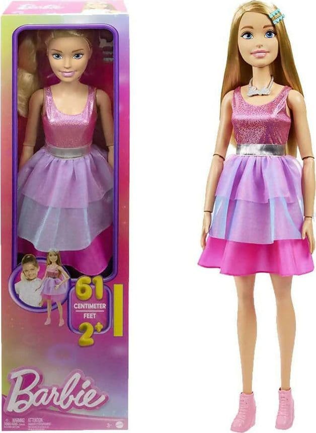 Fashion Doll Mattel Barbie Large Doll Articolata Alta 71cm Con Vestito Rosa in Bambole Fashion Cartoleria Deja Vu - Crotone, commercioVirtuoso.it