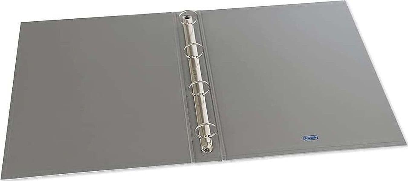 Favorit Raccoglitore 4 Anelli Tondi 22 x 30 cm Grigio Metallizzato