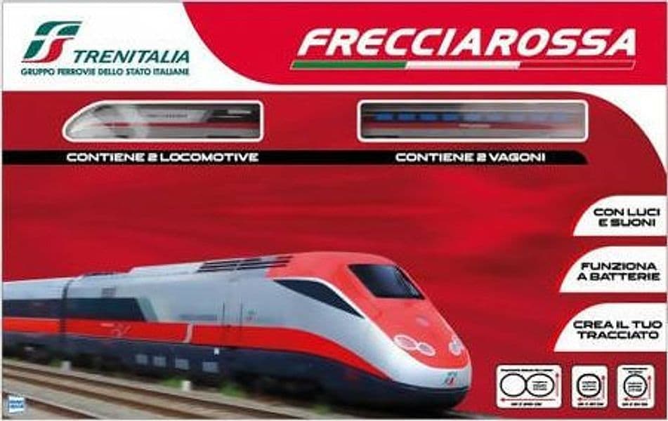 Fcp Pista Trenitalia Frecciarossa 1000 Scala 1:43 Con Luci E Suoni - Treno Giocattolo 2 Locomotive 2 Vagoni E 3 Tracciati Binari- Funzionamento A Batteria, Multicolore in Treni e set completi Cartoleria Deja Vu - Crotone, commercioVirtuoso.it