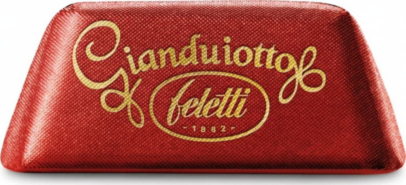 Feletti gianduiotti rossi fondenti 100 pezzi in espositore a marsupio