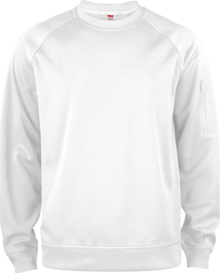 Felpa Active Girocollo Bianco Felpa Tecnica Sportiva Taglie Forti in Felpe con cappuccio e felpe Dresswork - Como, commercioVirtuoso.it