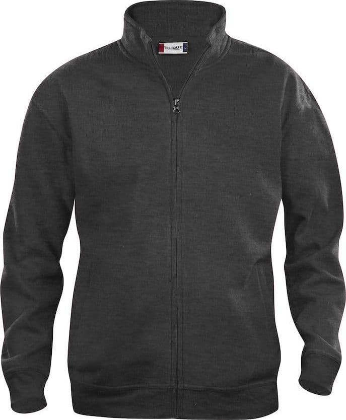 Felpa Basic Cardigan Antracite Melange Giacca in Felpa con Zip Intera e Tasche Uomo in Felpe senza cappuccio Dresswork - Como, commercioVirtuoso.it