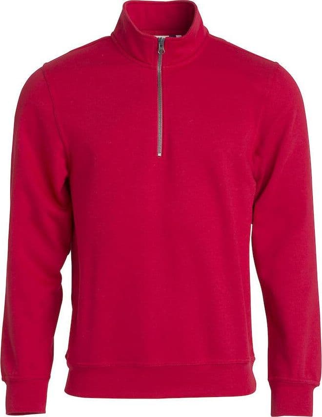 Felpa Basic Mezza Zip Rosso Felpa Unisex con Cerniera Taglie Forti in Felpe senza cappuccio Dresswork - Como, commercioVirtuoso.it