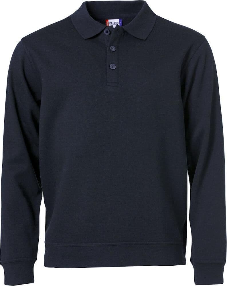 Felpa Basic Polo Blu Felpa con Colletto in Felpe senza cappuccio Dresswork - Como, commercioVirtuoso.it