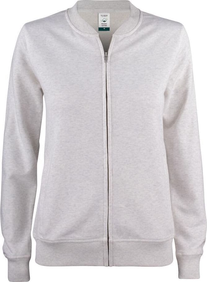 Felpa Clique Cardigan Nature Melange Felpa Donna Con Zip Cotone Organico Ecosostenibile in Felpe senza cappuccio Dresswork - Como, commercioVirtuoso.it