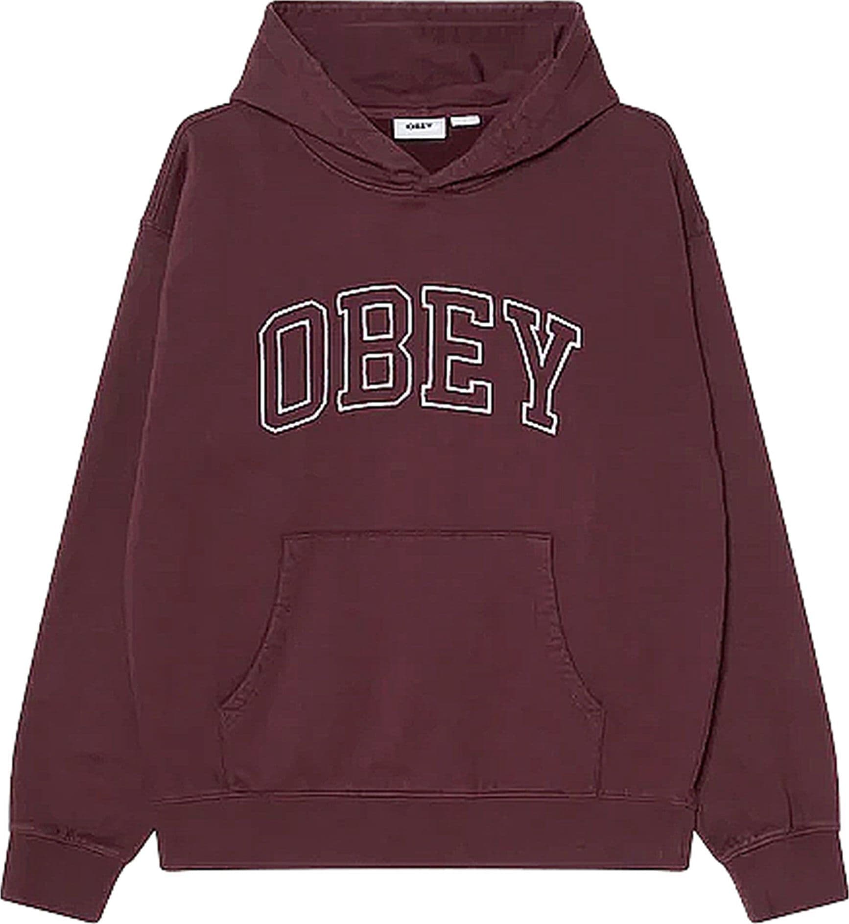 OBEY felpa obey collegiate faded hood fleece - winetasting faded wash da uomo in Felpe con cappuccio Drestige - Casamassima, commercioVirtuoso.it