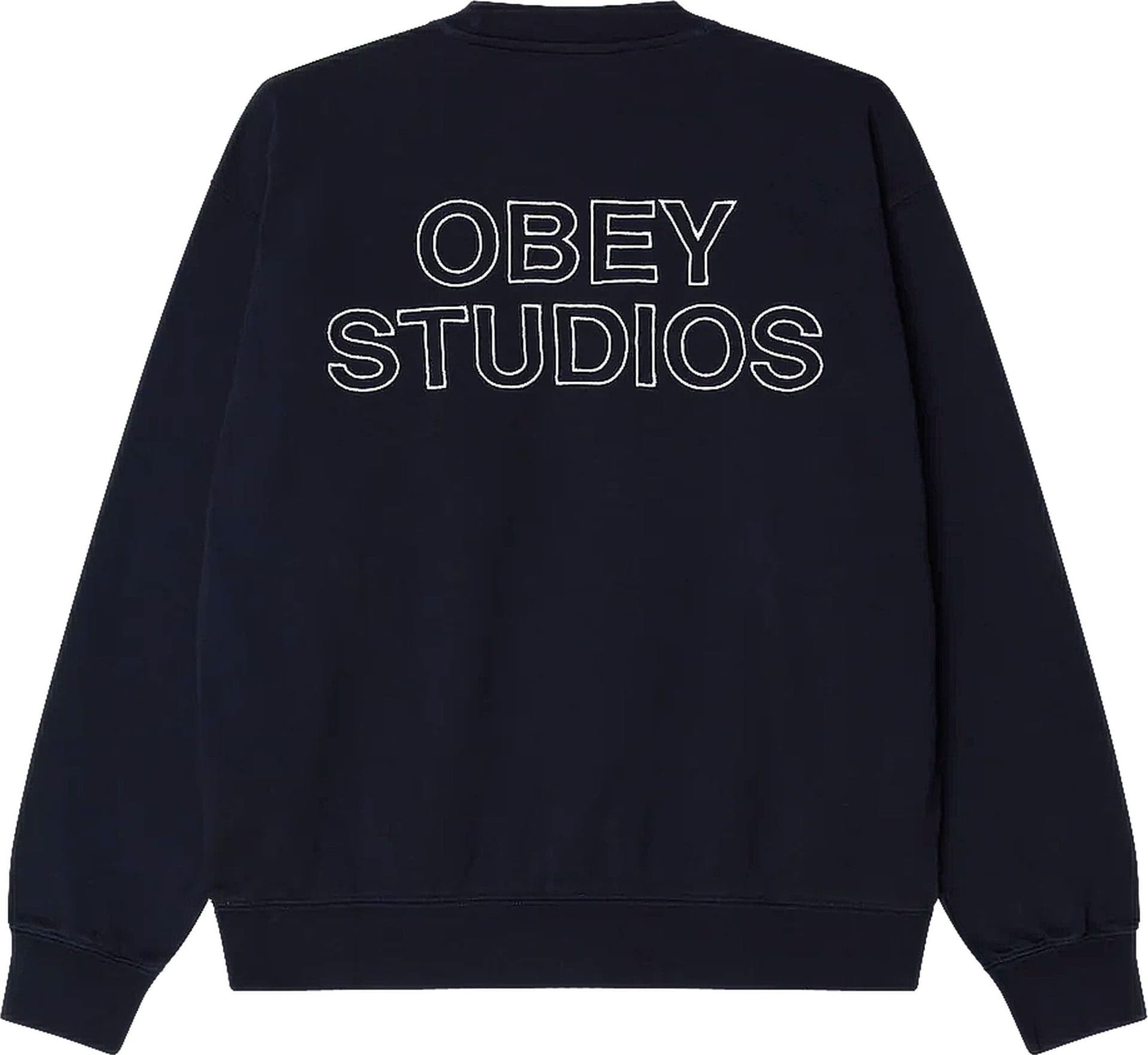 OBEY felpa obey studios faded crew fleece - dark navy faded wash da uomo in Felpe con cappuccio Drestige - Casamassima, commercioVirtuoso.it
