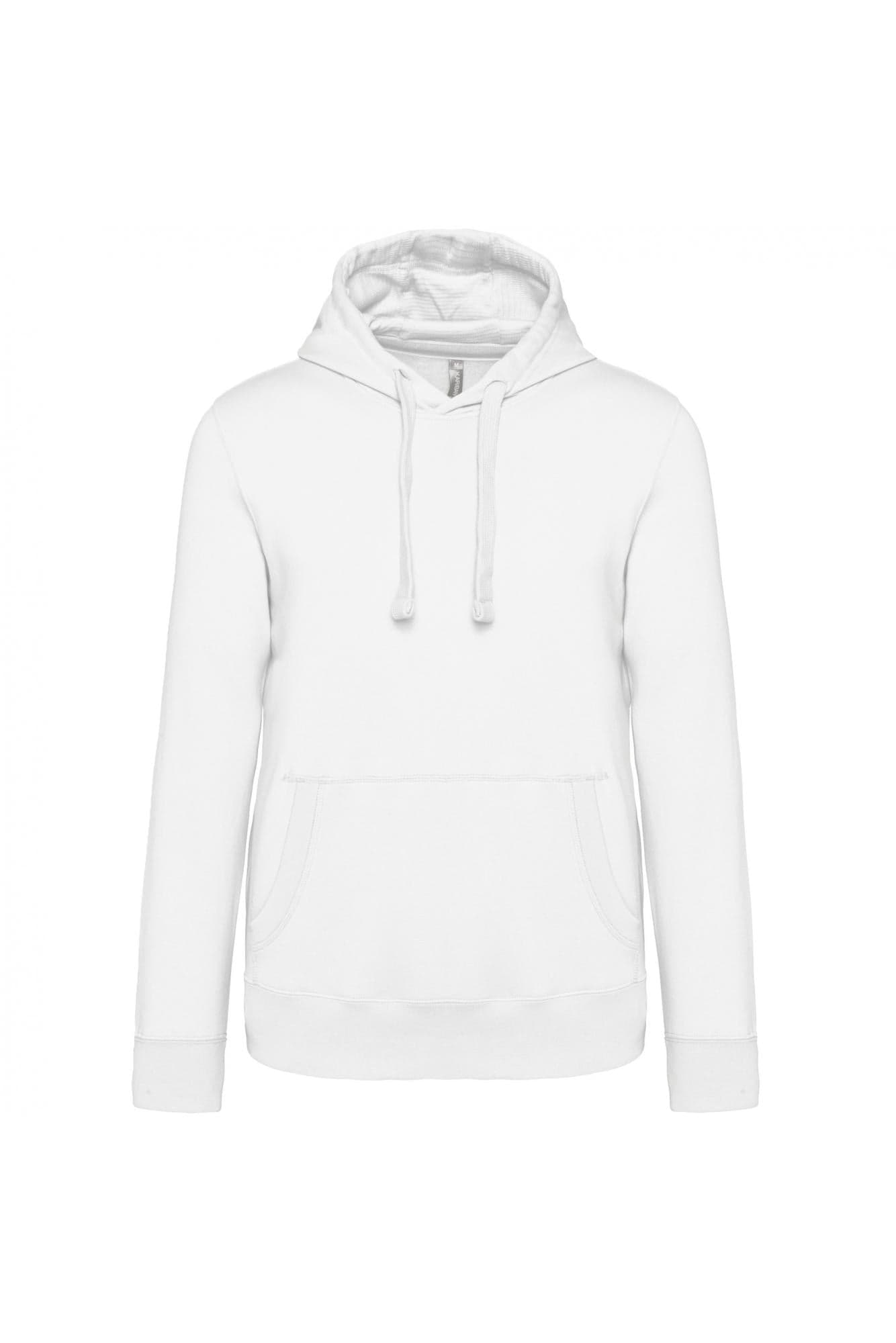Felpa Premium Bianco Felpa Unisex con Cappuccio Tascone Marsupio in Felpe senza cappuccio Dresswork - Como, commercioVirtuoso.it