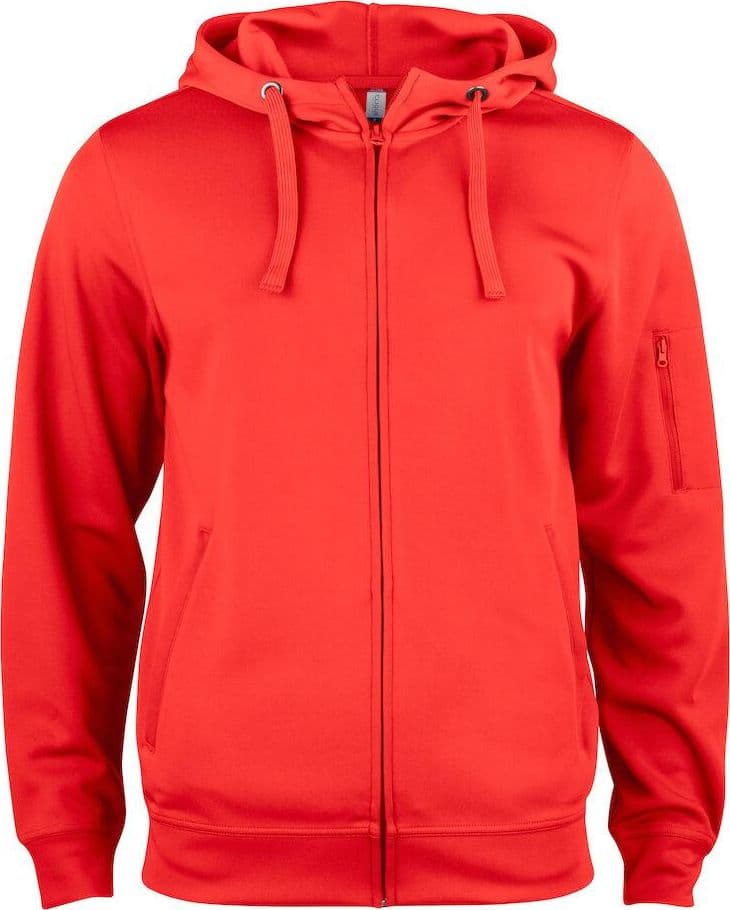 Felpa Tecnica Rosso Felpa Zip Cappuccio Sportiva con Tasche Taglie Forti in Felpe con cappuccio e felpe Dresswork - Como, commercioVirtuoso.it