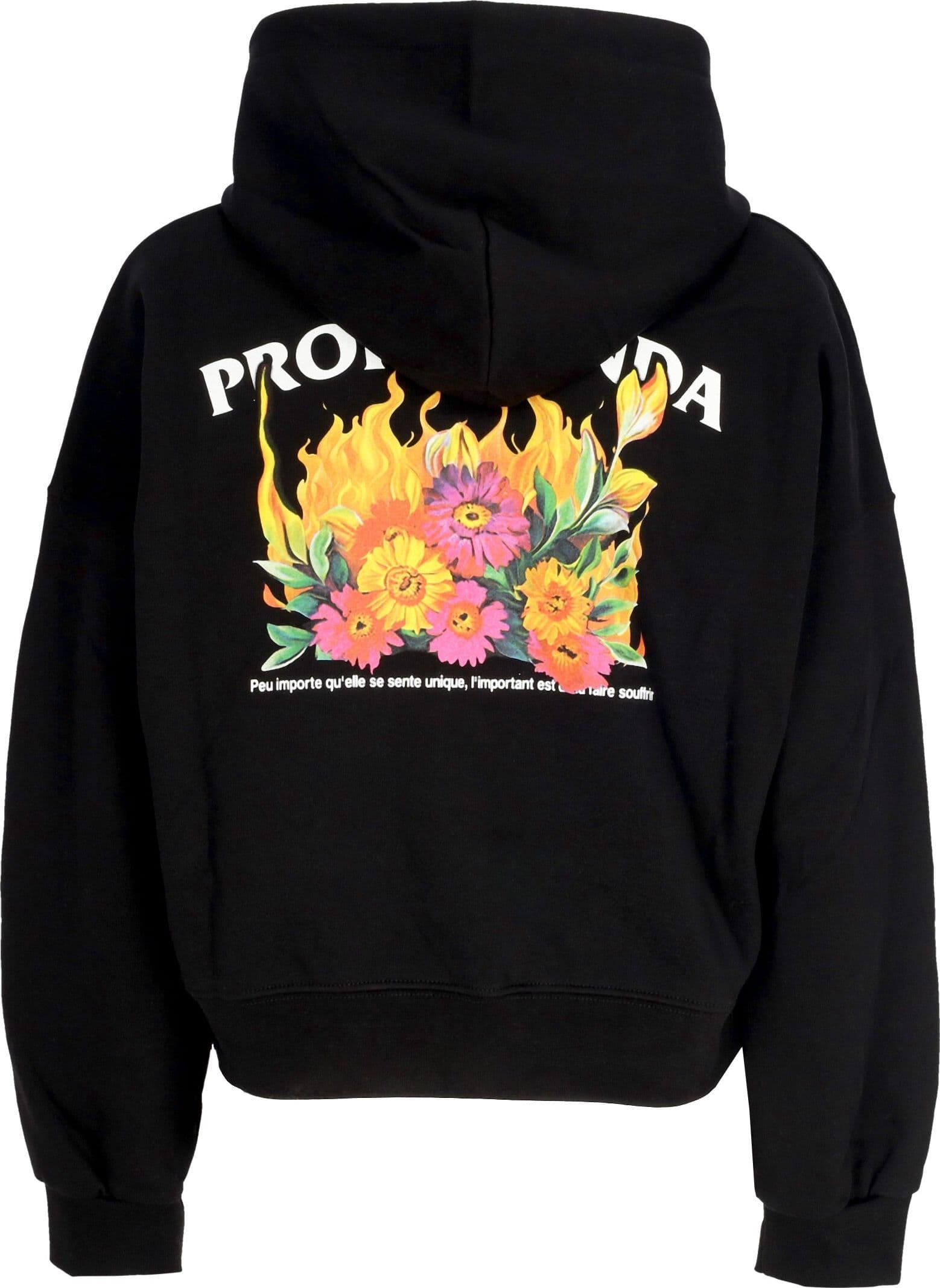 PROPAGANDA Felpa Cappuccio Corta Donna W Pyromantics Croptop Hoodie Black da donna in Felpe con cappuccio Drestige - Casamassima, commercioVirtuoso.it
