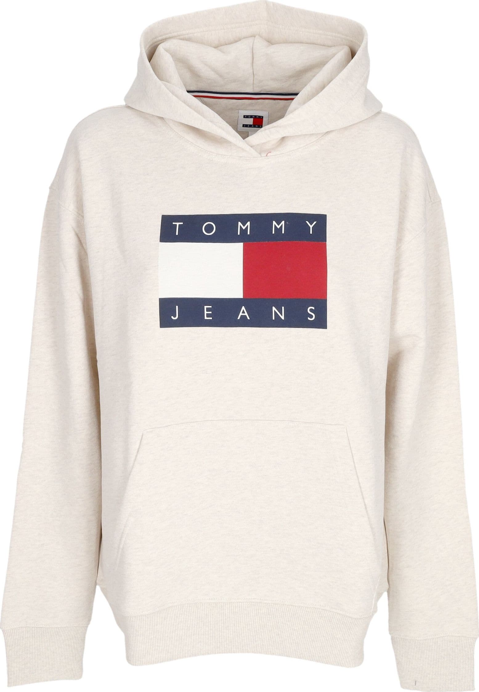 Tommy Hilfiger Felpa Cappuccio Donna Relax Melange Flag Hoodie Ancient White Melange da donna in Felpe con cappuccio Drestige - Casamassima, commercioVirtuoso.it