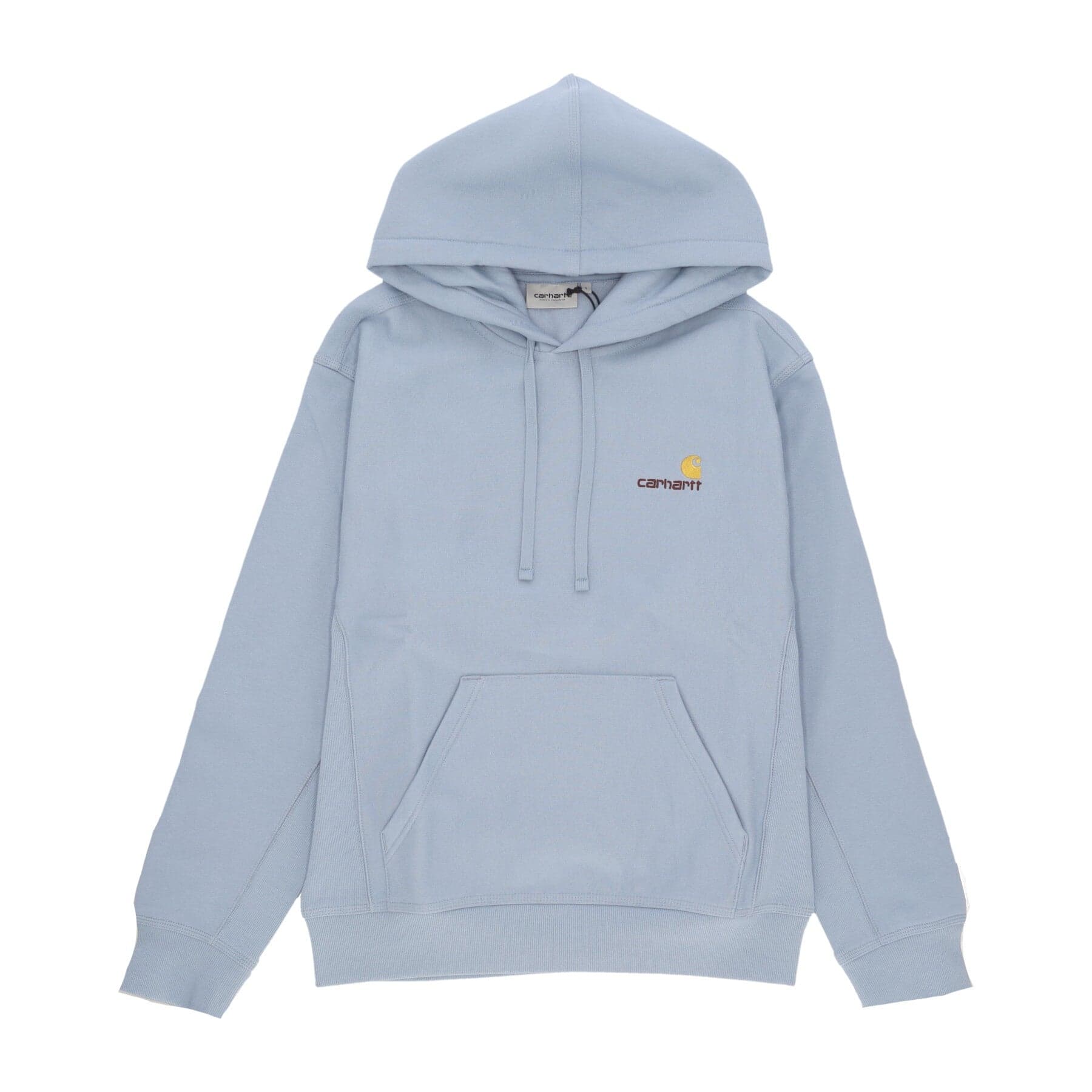 CARHARTT WIP Felpa Cappuccio Uomo Hooded American Script Frosted Blue da uomo in Felpe con cappuccio Drestige - Casamassima, commercioVirtuoso.it