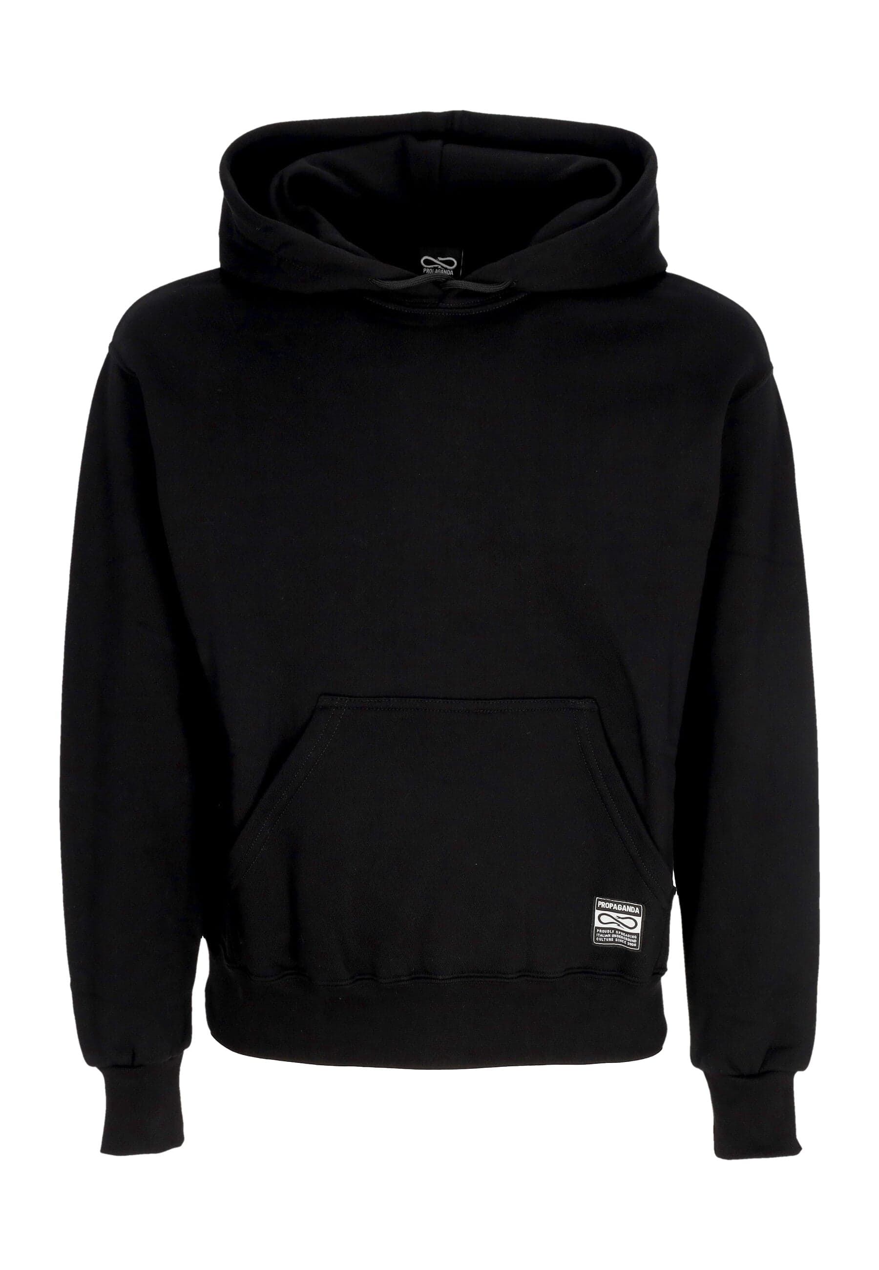 PROPAGANDA Felpa Cappuccio Uomo Label Og Hoodie Black da uomo in Felpe con cappuccio Drestige - Casamassima, commercioVirtuoso.it