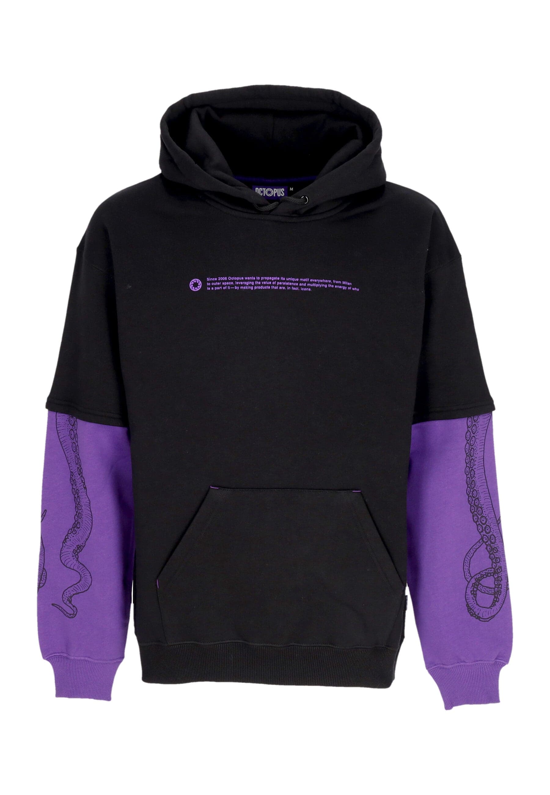 OCTOPUS Felpa Cappuccio Uomo Logo Overhoodie Black da uomo in Felpe con cappuccio Drestige - Casamassima, commercioVirtuoso.it