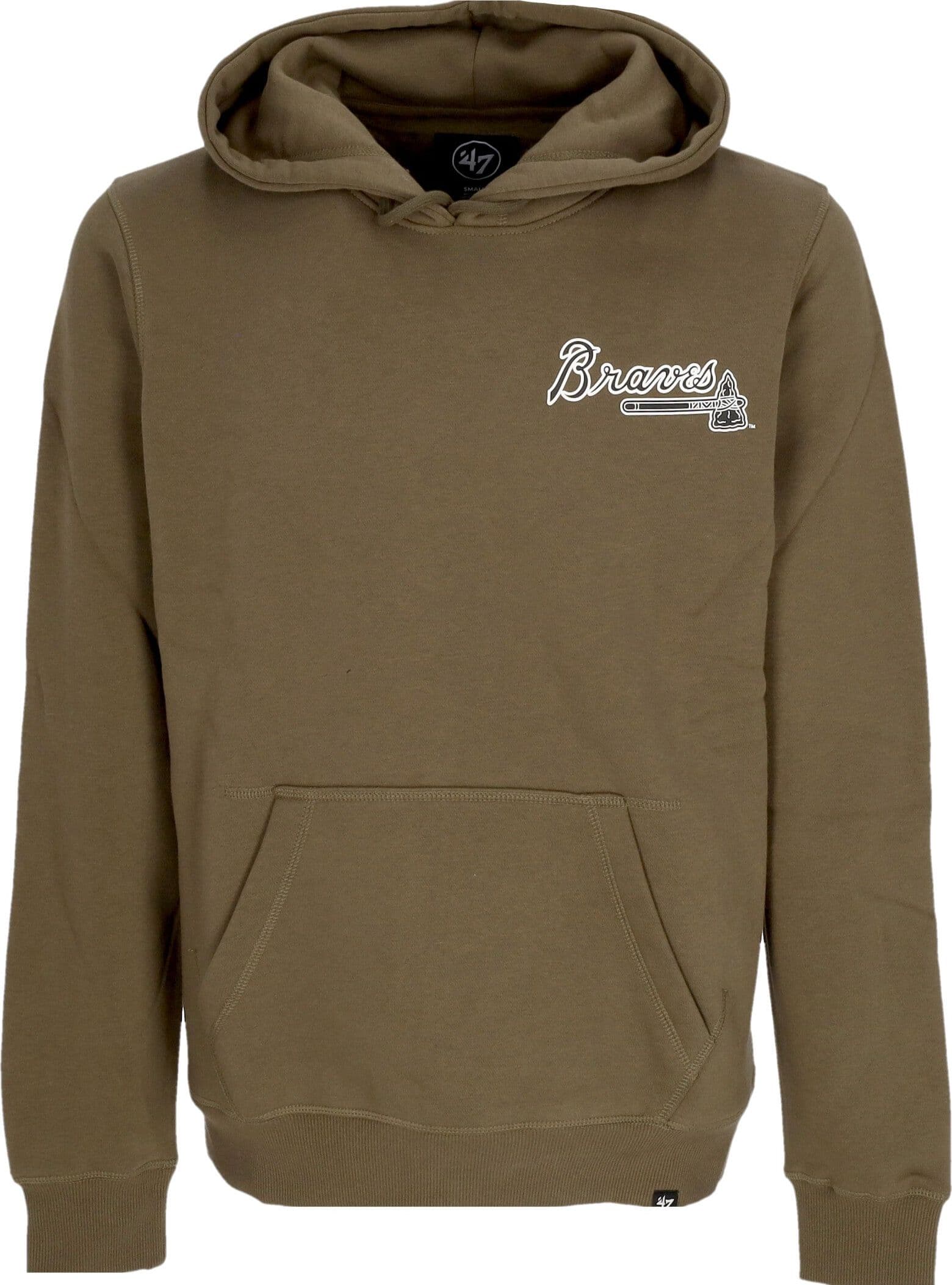 47 BRAND Felpa Cappuccio Uomo Mlb Backer Burnside Hoodie Atlbra Sandalwood da uomo in Felpe con cappuccio Drestige - Casamassima, commercioVirtuoso.it