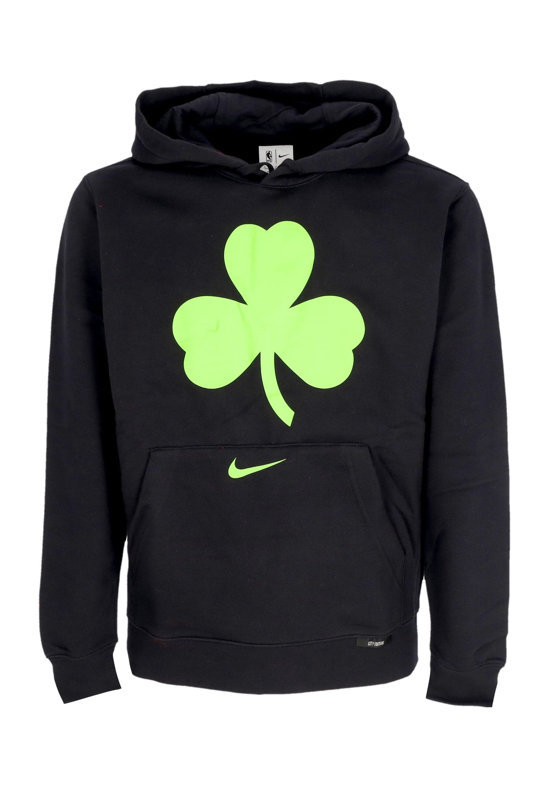 NIKE NBA Felpa Cappuccio Uomo Nba City Edition Club Hoodie Boscel Black/action Green da uomo in Felpe con cappuccio Drestige - Casamassima, commercioVirtuoso.it