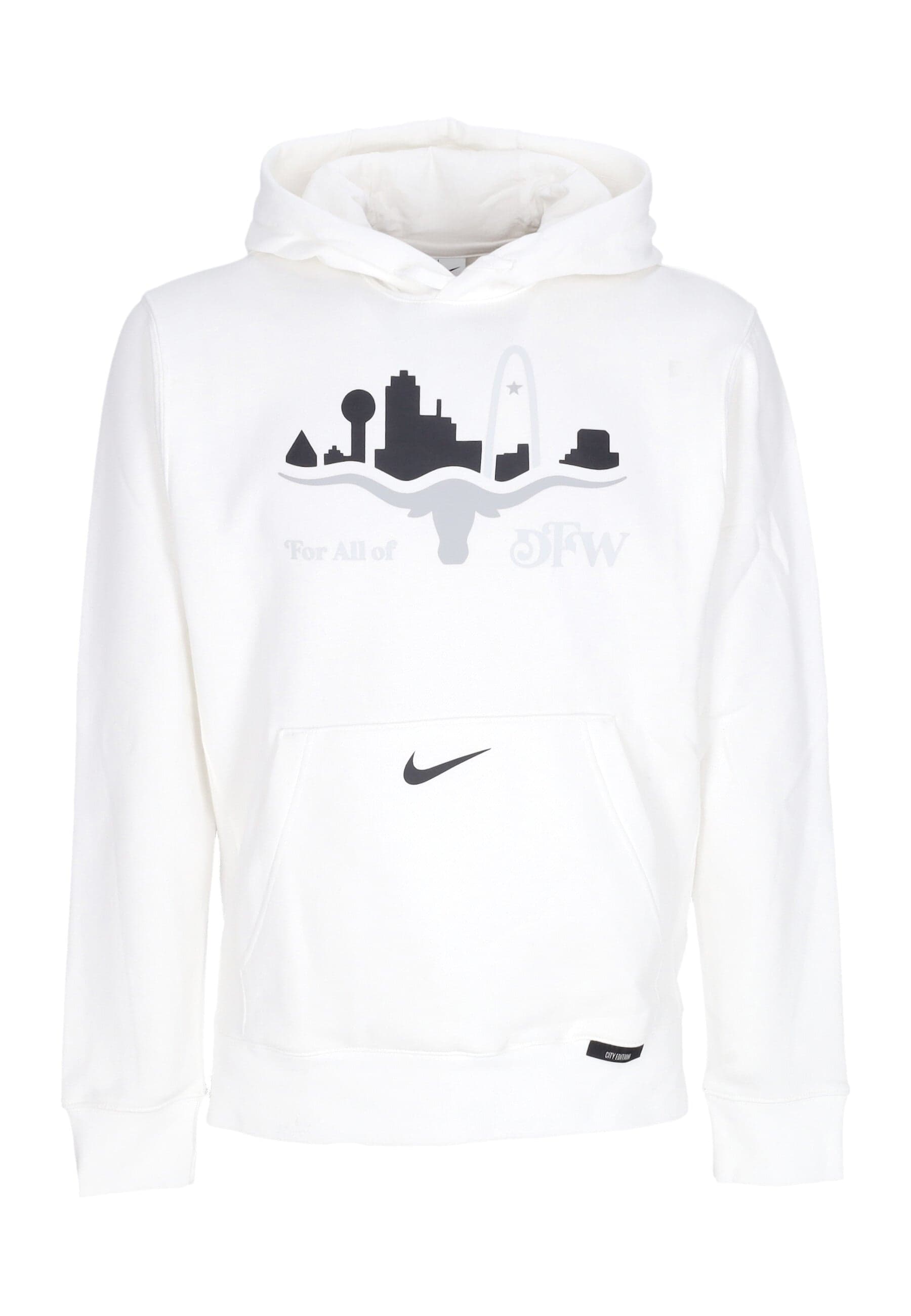 NIKE NBA Felpa Cappuccio Uomo Nba City Edition Club Hoodie Dalmav White/black da uomo in Felpe con cappuccio Drestige - Casamassima, commercioVirtuoso.it