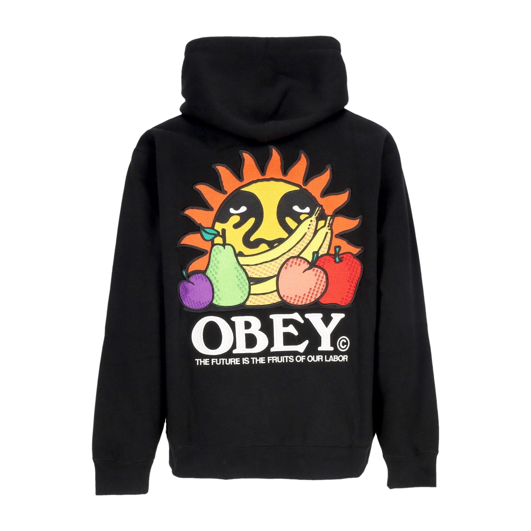 OBEY Felpa Cappuccio Uomo Our Labor Hoodie Fleece Black da uomo in Felpe con cappuccio Drestige - Casamassima, commercioVirtuoso.it
