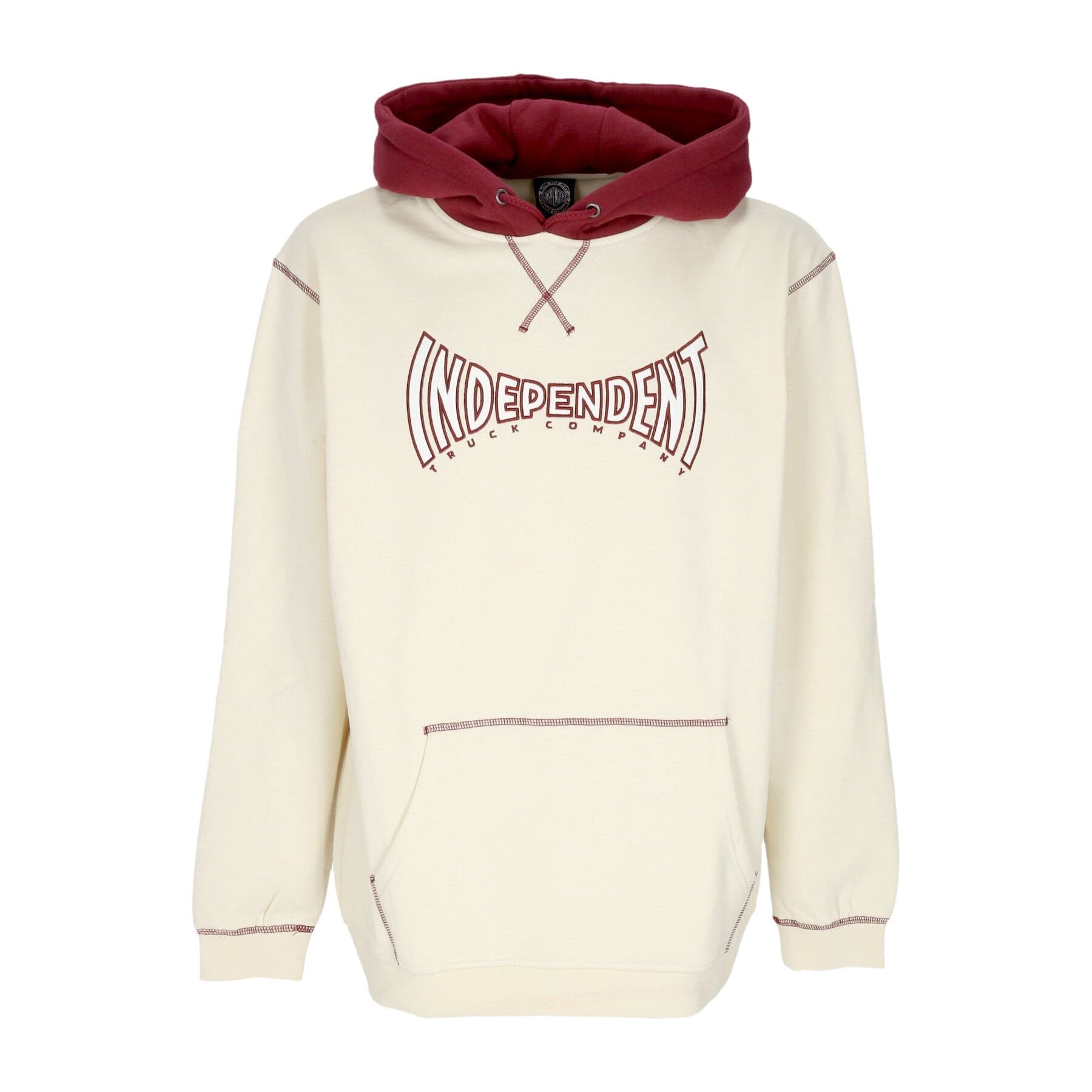 INDEPENDENT Felpa Cappuccio Uomo Spanning Front Hoodie Bone da uomo in Felpe con cappuccio Drestige - Casamassima, commercioVirtuoso.it